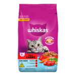 RACAO WHISKAS 900G GATOS CASTRAD CARNE